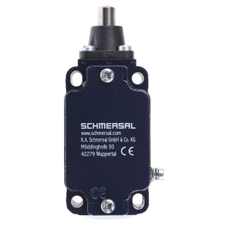 Schmersal Metal Housing Plunger Limit Switch with 1 NO/1 NC Contacts, IP67, 230V AC, 4A Current Rating 