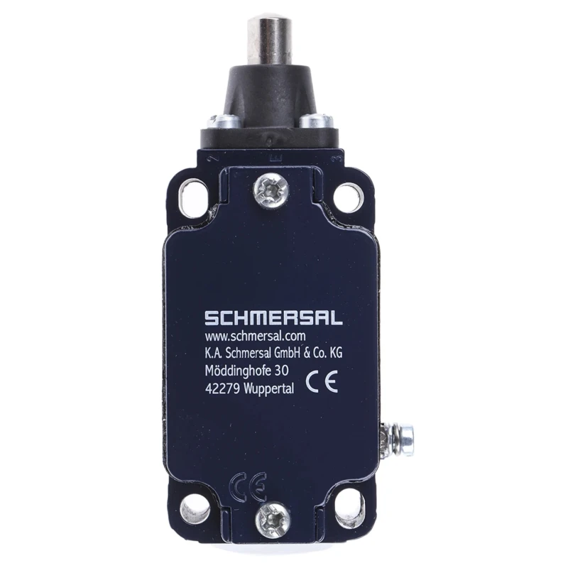 Schmersal Metal Housing Plunger Limit Switch with 1 NO/1 NC Contacts, IP67, 230V AC, 4A Current Rating 
