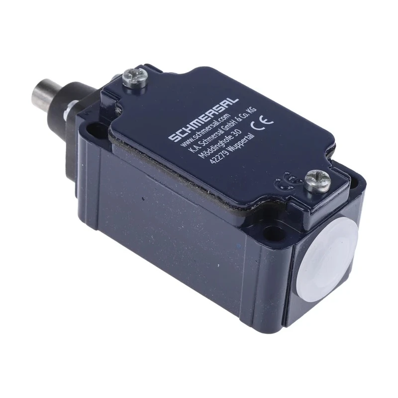 Schmersal Metal Housing Plunger Limit Switch with 1 NO/1 NC Contacts, IP67, 230V AC, 4A Current Rating 