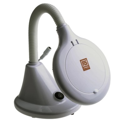 RS PRO LED Magnifying Lamp with Table Lamp, 3dpt, 100 mm Lens Diameter, 6.5W, Model 146-5489