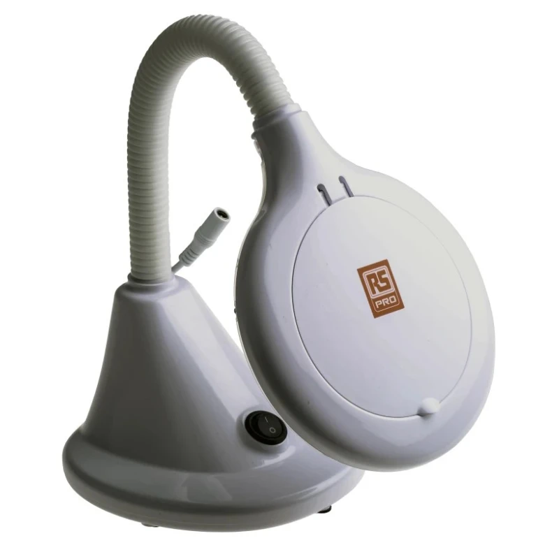 RS PRO LED Magnifying Lamp with Table Lamp, 3dpt, 100 mm Lens Diameter, 6.5W, Model 146-5489