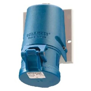 MENNEKES Industrial Power Socket 16A 230V IP44 Blue Wall Mount Screw Terminal 3P+PE P-4011101-01 IP44