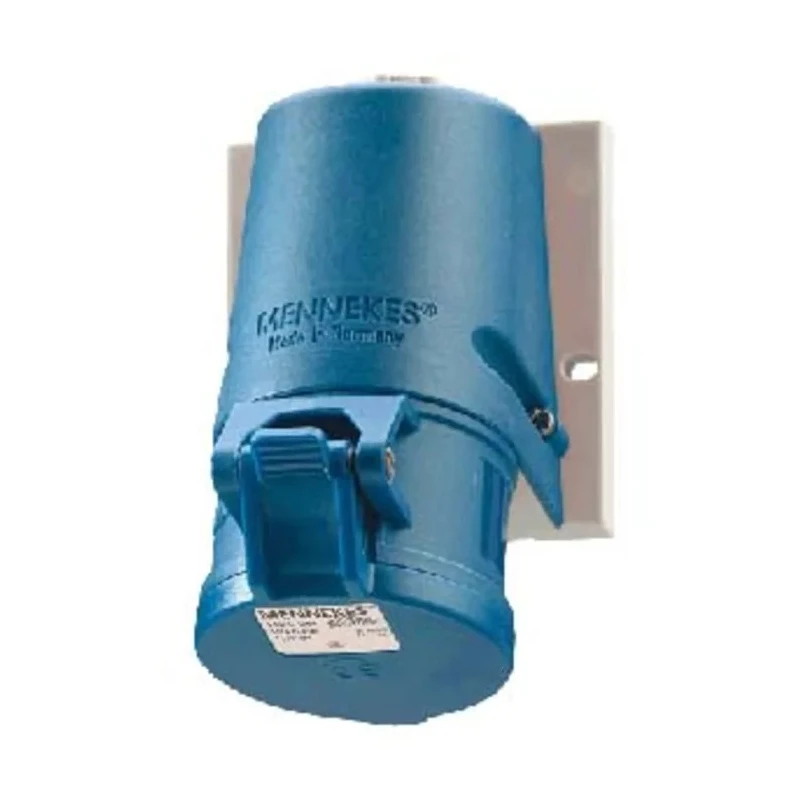 MENNEKES Industrial Power Socket 16A 230V IP44 Blue Wall Mount Screw Terminal 3P+PE P-4011101-01 IP44