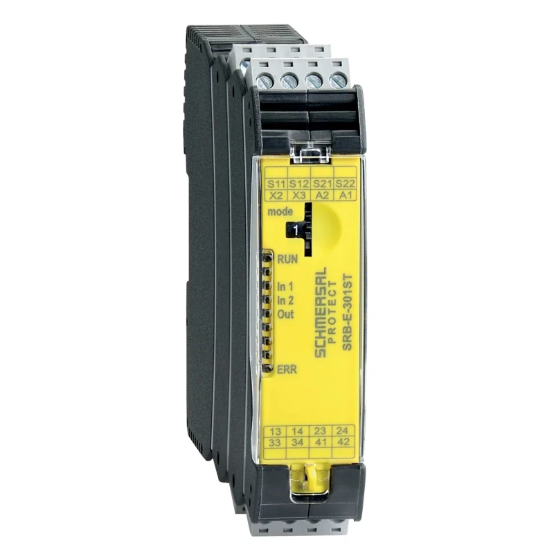 Schmersal 24V AC/DC Safety Relay, 3 Safety Contacts, 1 Auxiliary Contact, DIN Rail Mount, 2.4W Power SRB-E-301ST