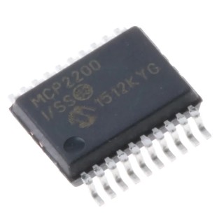 Microchip Controller IC 1-Channel 12 Mbps USB 2.0 5.5 V 20-Pin SSOP MCP2200-I/SS