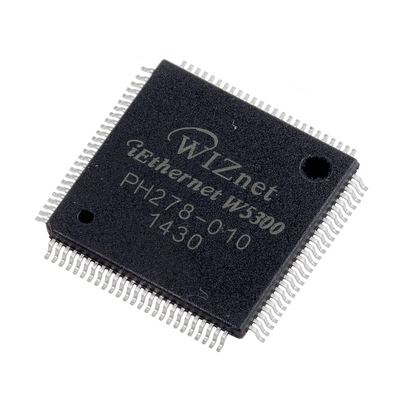 WIZnet Inc 100-Pin LQFP Ethernet Controller 3.3 V 100 Mbps MII Full Duplex/Half W5300