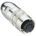 Lumberg 7 Pole Straight M16 DIN Socket, Threaded Cable Female, 5A, 60V AC, IP68, Gold-over-Silver Plating 0322 07-1