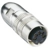 Lumberg 7 Pole Straight M16 DIN Socket, Threaded Cable Female, 5A, 60V AC, IP68, Gold-over-Silver Plating 0322 07-1