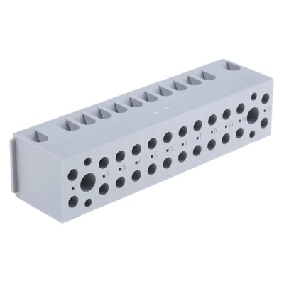 Phoenix Contact UK Series Non-Fused Terminal Block 12-Way, 32A, 500V, Screw Termination 2716127