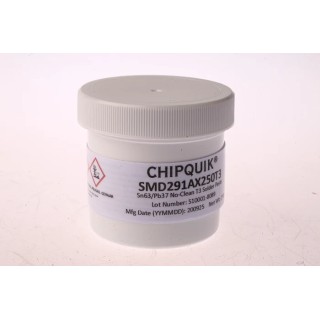 CHIPQUIK Solder Paste, 250 g Jar, Sn63/Pb37 No Clean, RoHS Compliant SMD291AX250T3