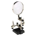 RS PRO Soldering Accessory Soldering Iron Stand with LED Magnifier, Adjustable Clips, Heavy Iron Base 146-6441