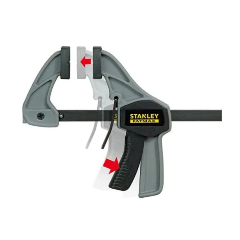 Stanley Tools Quick Clamp with 110 mm Jaw Opening and 38 mm Jaw Depth, 120 mm Length, Glass Filled Nylon Resin FMHT0-83231