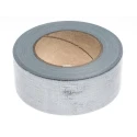 RS PRO Silver Gloss Finish Duct Tape, 50 m x 50mm, Cloth Backing, Rubber Resin Adhesive, Model 146-6827
