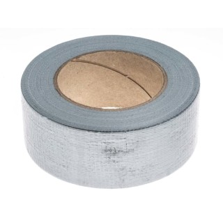 RS PRO Silver Gloss Finish Duct Tape, 50 m x 50mm, Cloth Backing, Rubber Resin Adhesive, Model 146-6827