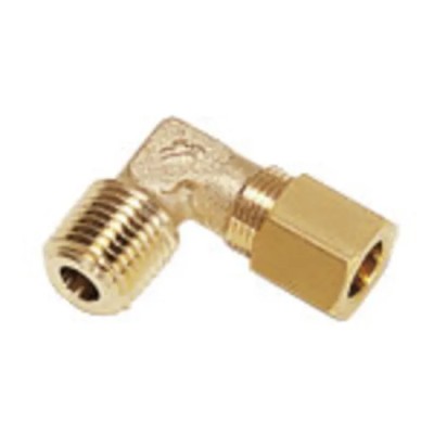 Legris 109 Series Brass Pneumatic Fitting Male Threaded-to-Tube Push-In 10 mm 1/2 in R 90° Nickel Plated 0109 10 21