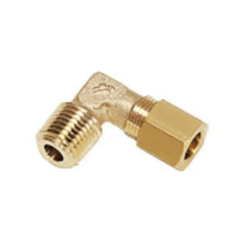 Legris 109 Series Brass Pneumatic Fitting Male Threaded-to-Tube Push-In 10 mm 1/2 in R 90° Nickel Plated 0109 10 21