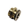 Legris 117 Series Pneumatic Bulkhead Connector Fitting 3/8 in Male 3/8 in Female Brass Nickel Finish 150°C 0117 00 17