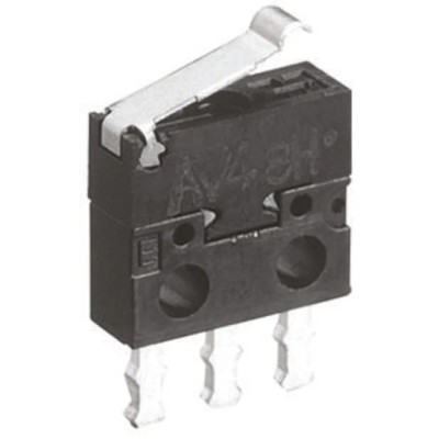 Panasonic Simulated Roller Lever Micro Switch, Solder Terminal, 100mA, 30 V dc, SPCO AV404461