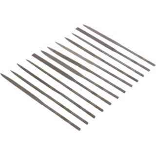 RS PRO 12 Piece Swiss Pattern 160 mm Needle File Set for Precision Metal Wood Stone Shaping 146-7309