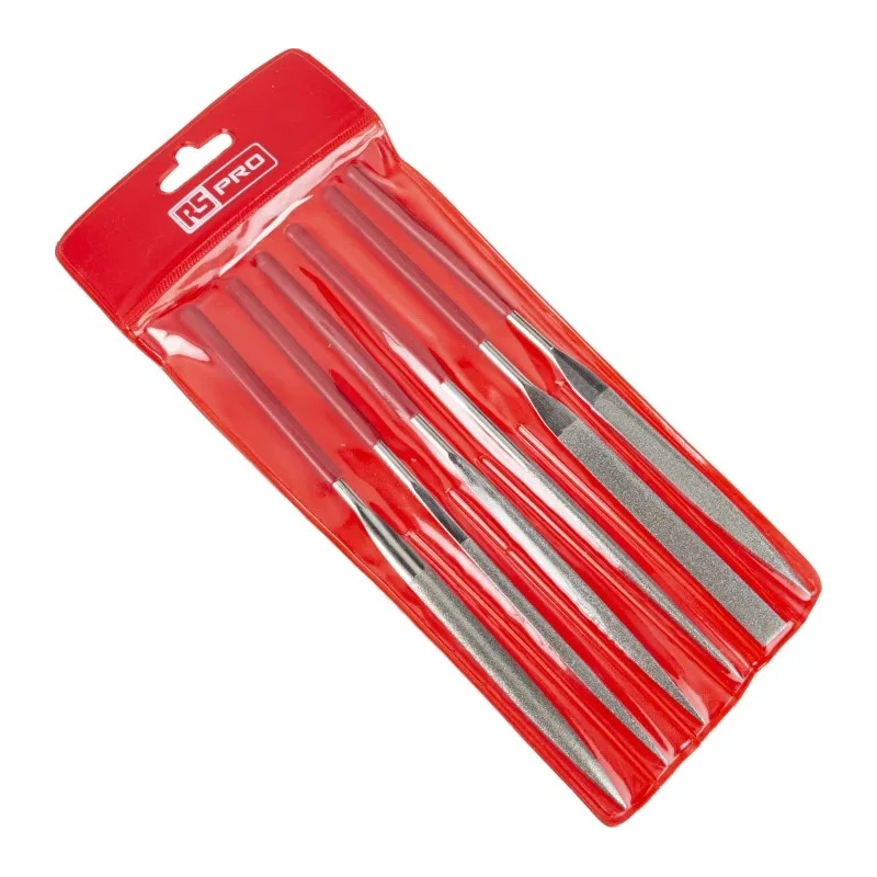 RS PRO Diamond Needle File Kit 160 mm, Flat Handle Included, 6 Pieces 146-7311