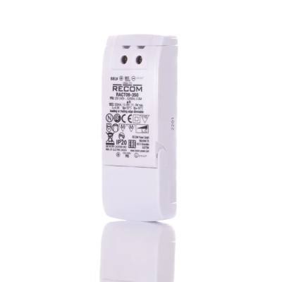 Recom Constant Current 1 Output LED Driver, 13V to 26V, 9W Power, 350mA Driver, IP20 Rated 