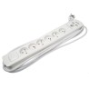 RS PRO Extension Lead Power Strips 6 Socket Type E 5 m Cable, 16A, 250V, NF/CE Certified 146-6749