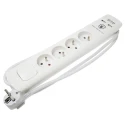RS PRO 1.5 m 4 Socket Type E Extension Lead Power Strips, 250V, 16A, IP20, Switched, Polyvinyl Chloride Jacket 146-6747