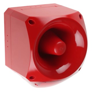 Klaxon PNC Series Red Beacon-Sounder Combination IP66 60V DC 120dB High Output PNC-0035