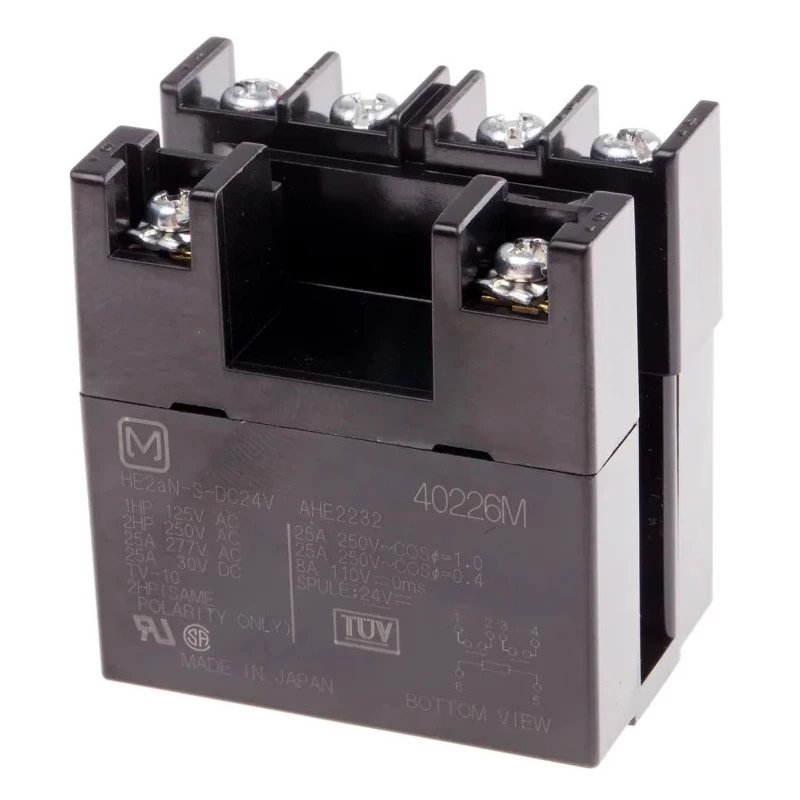 Panasonic PCB Power Relay 24V DC Coil 30A Switching Current DPST HE2AN-S-DC24V