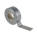 RS PRO Cloth Tape, 50 m x 50 mm, Silver, Gloss Finish 146-7416