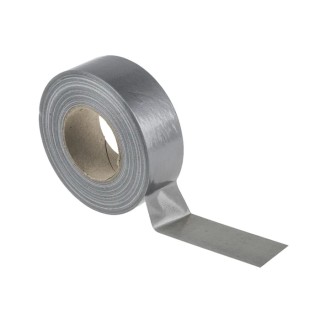 RS PRO Cloth Tape, 50 m x 50 mm, Silver, Gloss Finish 146-7416