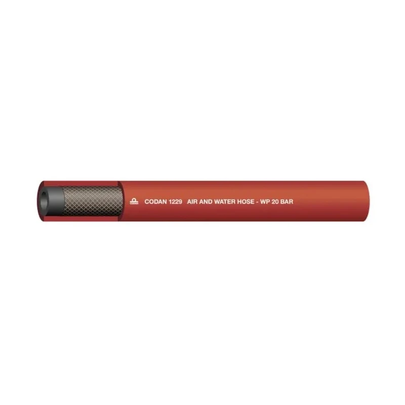 RS PRO Ethylene Propylene Diene Monomer Hose Pipe, 12.7 mm ID, 21.5 mm OD, 25 m Length, Red, Maximum Operating 146-7736