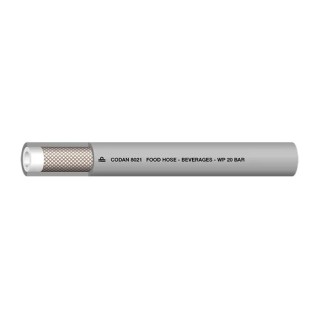 RS PRO Industrial Hose Pipe, Grey Nitrile Rubber (NBR) and Polyvinyl Chloride, 20 bar Max Pressure, 25 m Length 146-7743