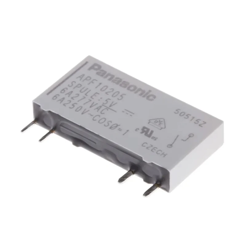 Panasonic PCB Power Relay 5V DC Coil 6A Switching Current SPST APF10205