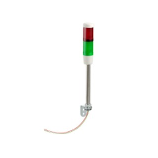 Schneider Electric Harmony XVM Series Red and Green Signal Tower Buzzer with Integrated Base Unit, 2 Lights, 250V XVMM2RGSSB