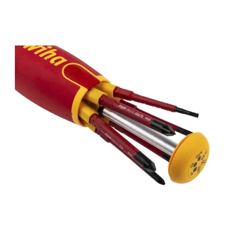 Wiha Hex Mixed Bit Set with Torx, Slotted, Pozidriv Heads, 6 Pieces 41235