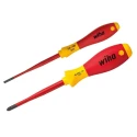 Wiha Pozidriv Slotted Insulated Screwdriver Set 2-Piece Tip Size 3.5 mm Model 36333