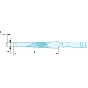 Facom 300 mm Second Cut Engineers Half Round File with Wooden Handle DRD.MD300SR