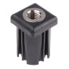 RS PRO Square Nylon Threaded Tube Insert M12, 30x30x43 mm, Brass Nickel Plated Bush, 500 kg Static Load Capacity 235-0931