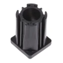 RS PRO Square Nylon Threaded Tube Insert M12, 30x30x43 mm, Brass Nickel Plated Bush, 500 kg Static Load Capacity 235-0931
