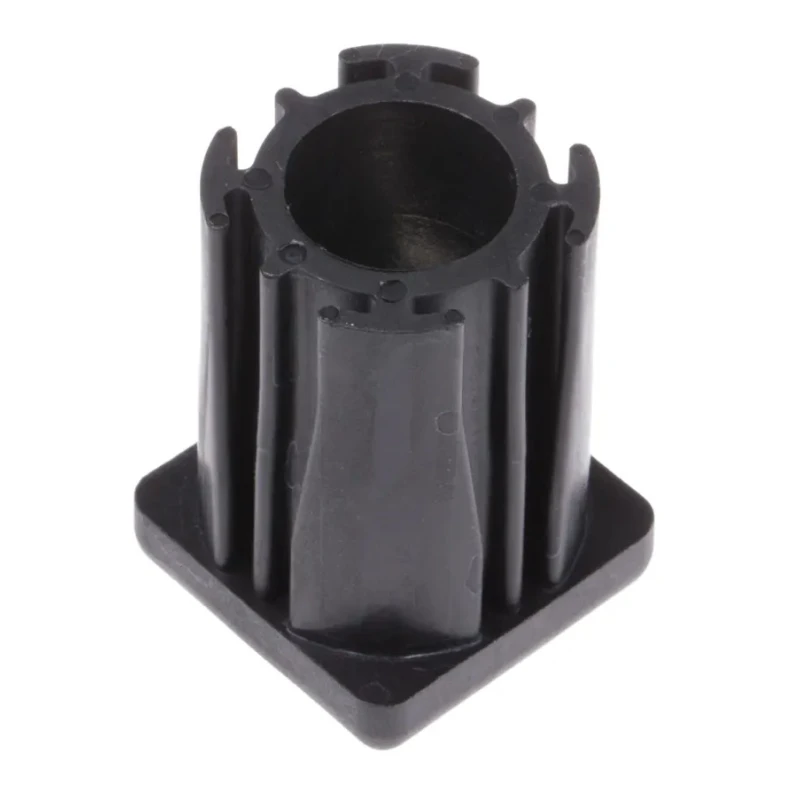 RS PRO Square Nylon Threaded Tube Insert M12, 30x30x43 mm, Brass Nickel Plated Bush, 500 kg Static Load Capacity 235-0931