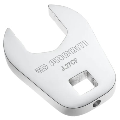 Facom Open Ended Insert Spanner Head, 3/8 in Insert, 15 mm Size, Chrome Finish J.15CF