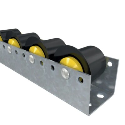 Interroll Polyamide Round Conveyor Roller Flange 50 mm Diameter x 65 mm Length, 300 N Dynamic Load, 8 mm Round Spindle 2910