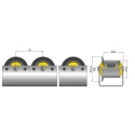 Interroll Polyamide Round Conveyor Roller Flange 50 mm Diameter x 65 mm Length, 300 N Dynamic Load, 8 mm Round Spindle 2910
