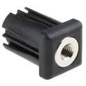 RS PRO Square Nylon Threaded Tube Insert M10 30 mm x 30 mm x 43 mm, 500 kg Static Load Capacity 235-0925