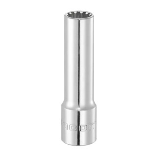 Facom 3/8 in Drive 3/8 in Spline Square Socket, Bright Chrome Finish, 63mm Overall Length J.12SEL
