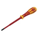 CK Insulated Screwdriver with PZ1 Tip, 100 mm Molybdenum Vanadium Steel Blade, Soft Grip Handle, VDE/1000V T49243-1