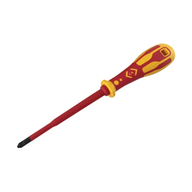 CK Insulated Screwdriver with PZ1 Tip, 100 mm Molybdenum Vanadium Steel Blade, Soft Grip Handle, VDE/1000V T49243-1