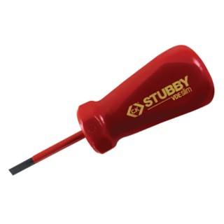 CK Insulated Stubby Screwdriver 46 mm Blade VDE 1000V Approved Ergonomic Grip T48344-055
