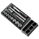 Facom 23-Piece 1/2 in 6 Point Socket Set MOD.S161-36PB